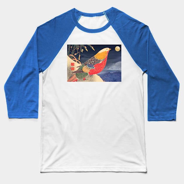 parrot looking at the moon Baseball T-Shirt by Goda's mind